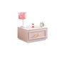 Hanah Home Mesita de Noche Rosa y Blanco